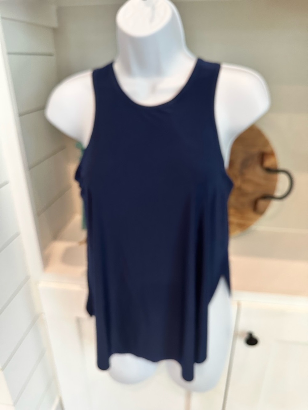 Onzie Flow Womens Navy Sleeveless Tank Top